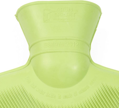 GRUNSPECHT Gummi-Wärmflasche 2 Liter + Baumwollbezug 20 x 33 cm