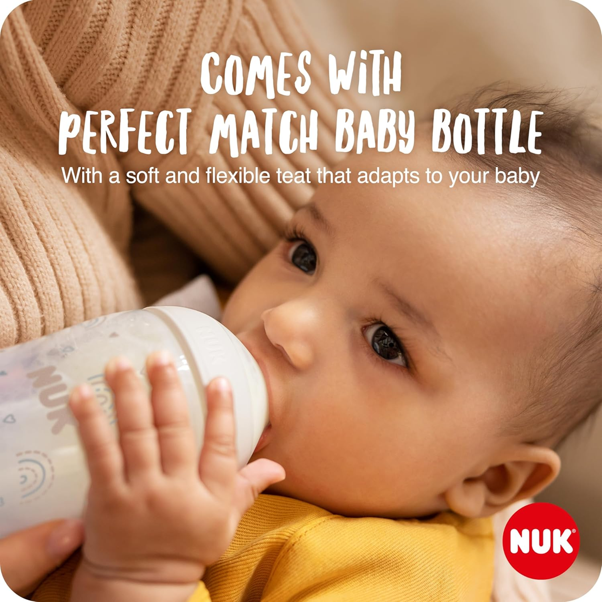 NUK Handmilchpumpe + Perfect Match Flaschen 150ml Set