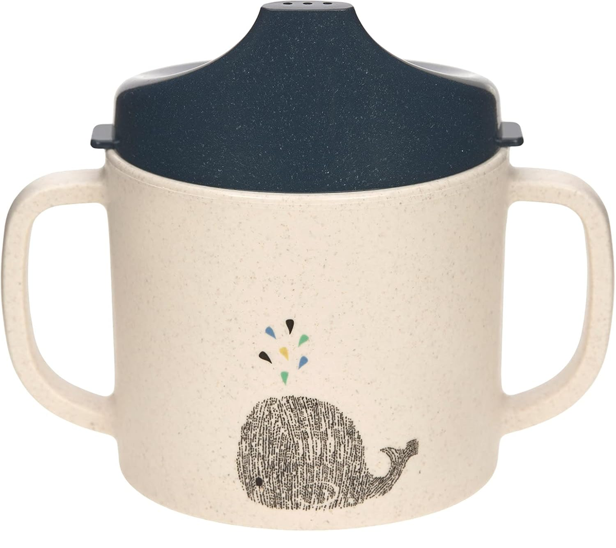 LÄSSIG Sippy Cup Little Water Whale Schnabeltasse 150 ml 6 m+