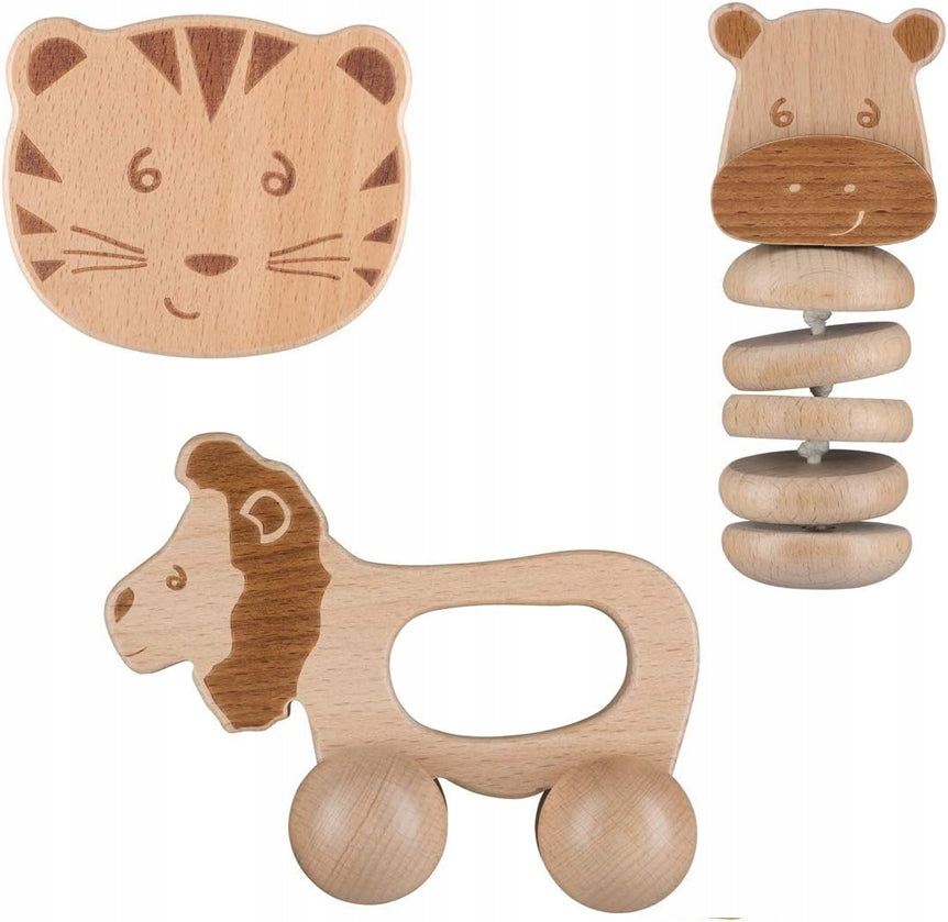BEBE CONFORT Holzspielzeug-Set mit Rasseln 3 m+