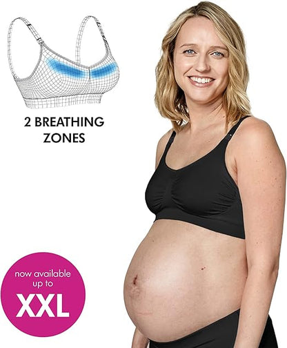 MEDELA KEEP COOL ULTRA biustonosz do karmienia bezszwowy M czarny, oddychający i wygodny