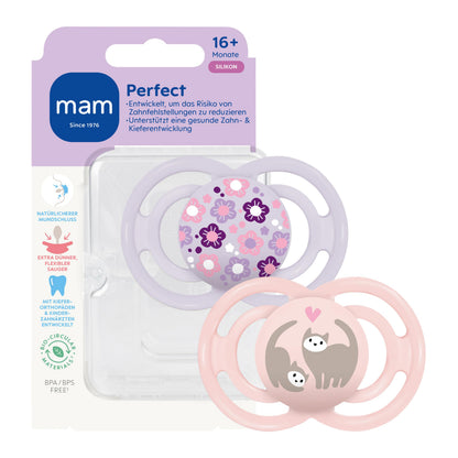 MAM Perfect silicone pacifier 16m+ x2