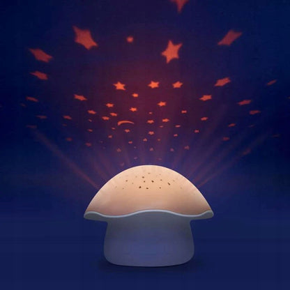 PABOBO Mushroom projektor gwiazd z melodiami i czujnikiem płaczu GRZYBEK