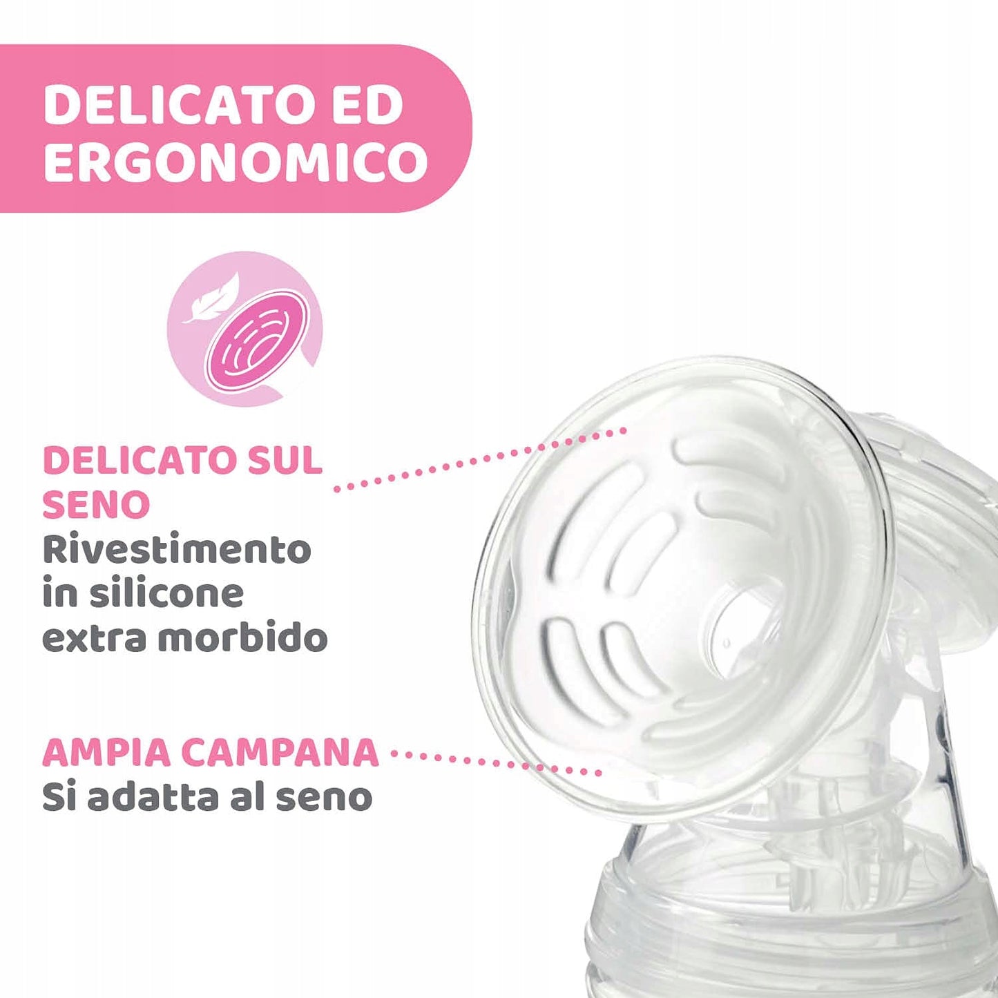 CHICCO Naturally laktator elektryczny różowy