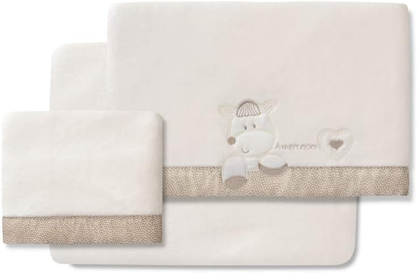 INTERBABY 3-teiliges Polarfleece-Bettwäscheset