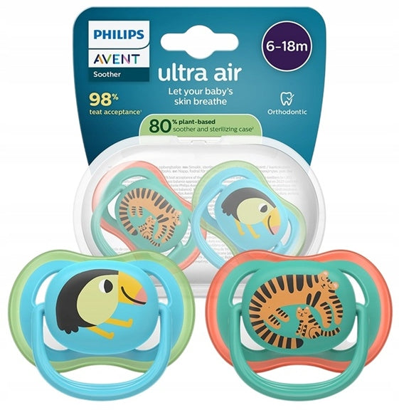 Suzete PHILIPS AVENT Ultra Air x 2, 6–18 luni