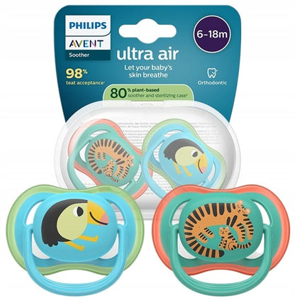 Suzete PHILIPS AVENT Ultra Air x 2, 6–18 luni
