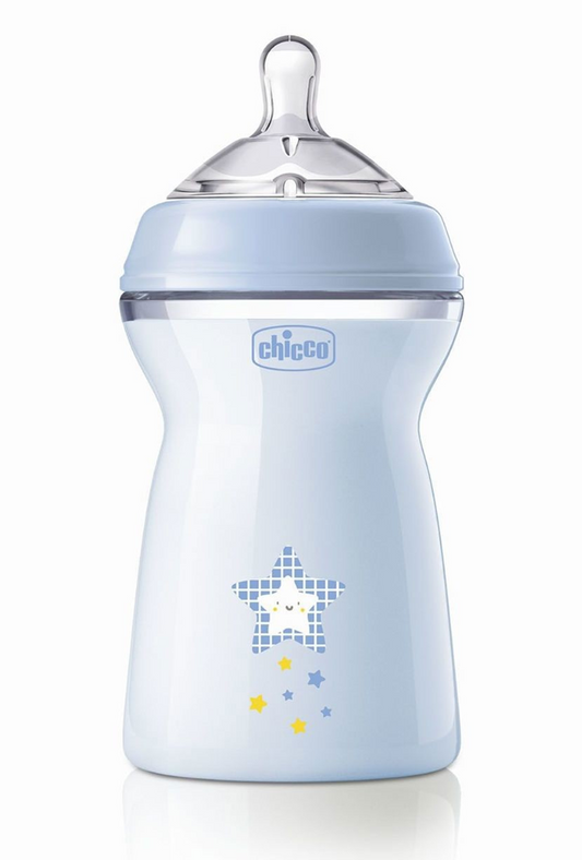 Biberon CHICCO NaturalFeeling 330 ml, de la 6 luni, cu debit rapid