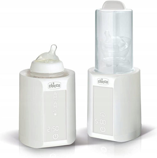 CHICCO podgrzewacz do butelek + sterylizator 2w1, cyfrowy model biały do podgrzewania i sterylizacji