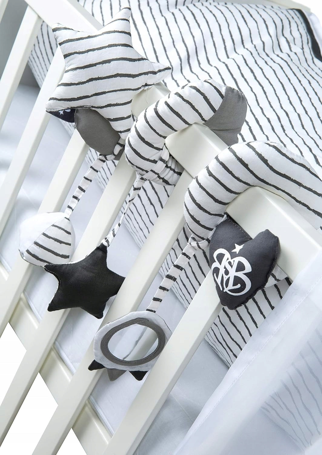 ROBA Rock Star Baby stroller and crib spiral toy with rattle and mirror