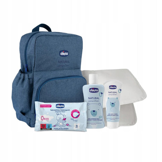 CHICCO Natural rucsac geantă pentru scutece și accesorii + produse cosmetice