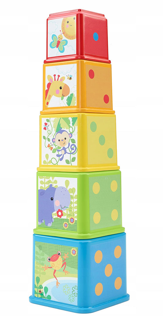 FISHER-PRICE Πυραμίδα Στοίβαξης με Ζωάκια 5τμχ. 6m+