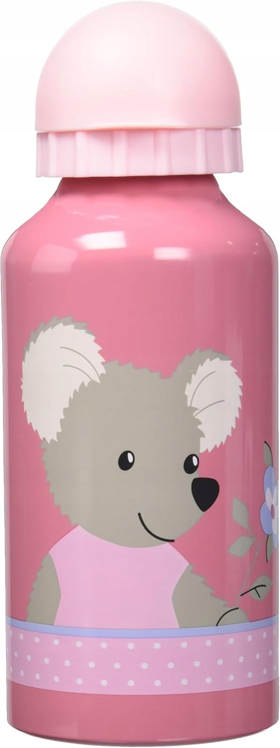 STERNTALER aluminiowa butelka na napoje 400 ml MYSZ MABEL „O” różowa butelka dla dzieci z myszką