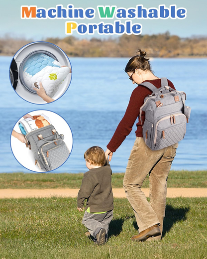 FUNSLAND Baby-Spielmatte mit Wachstumstabelle 127x127cm