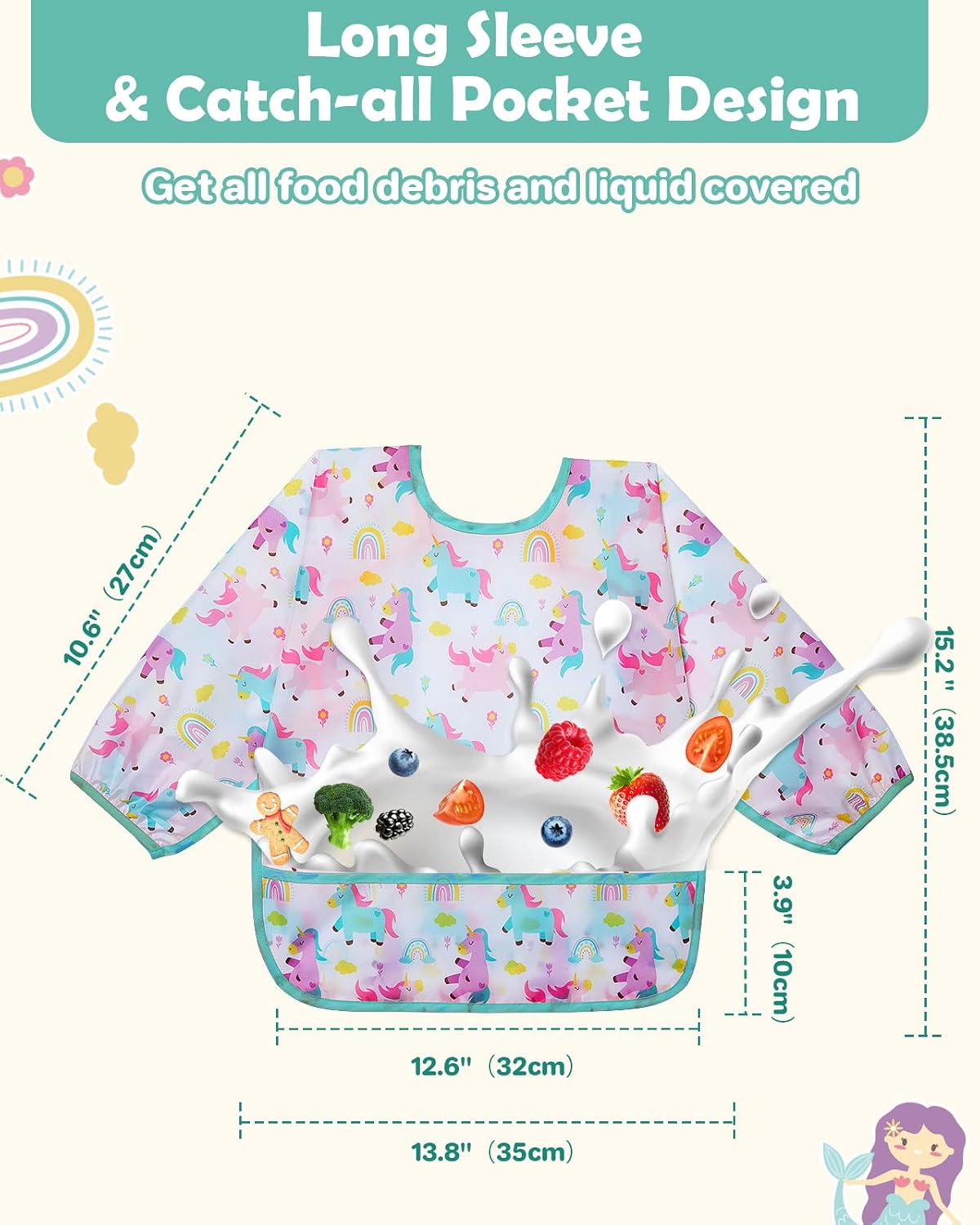 LICTIN Lätzchen mit Auffangschale 6-24 m x3