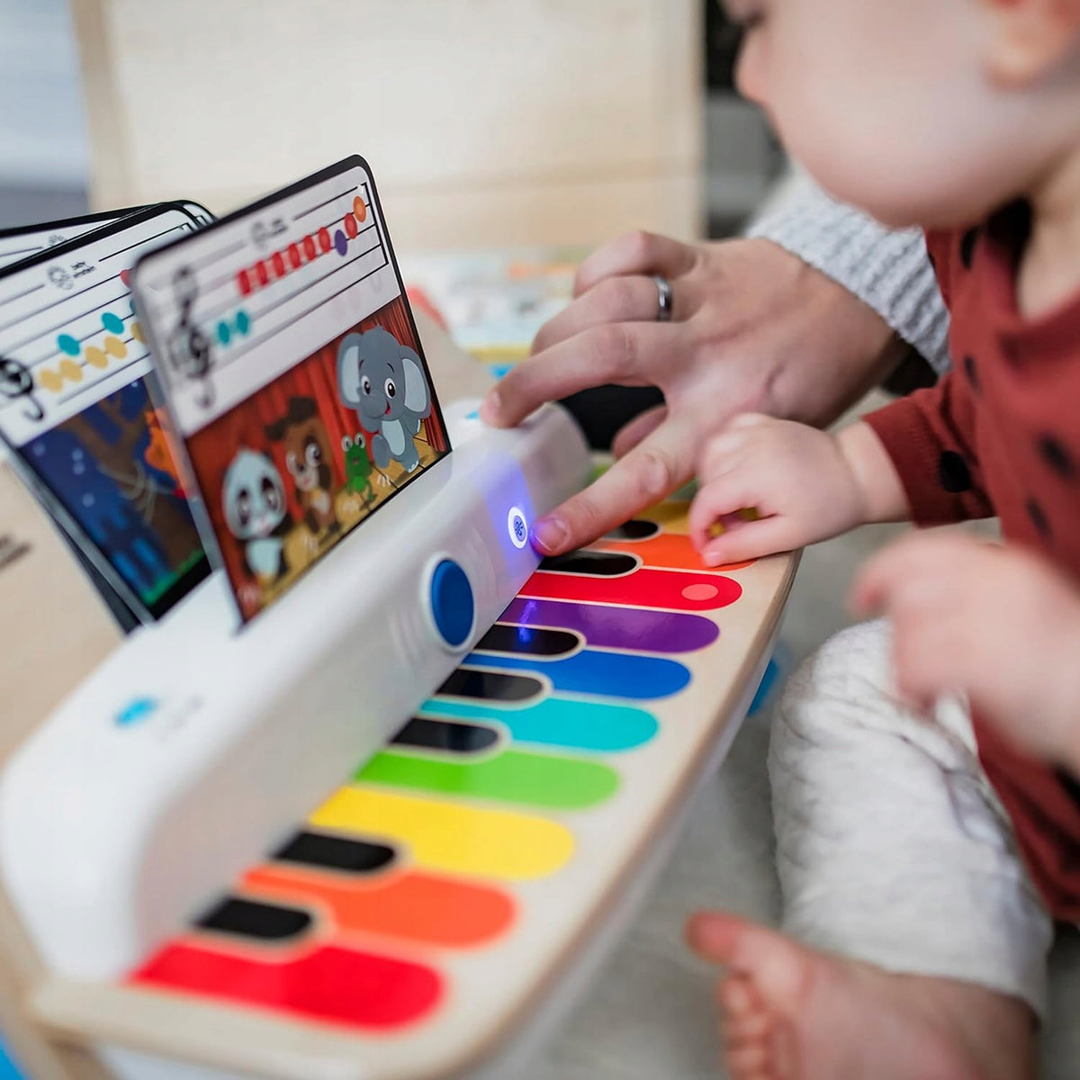HAPE BABY EINSTEIN hölzernes Touch-Piano + 5 Musikkarten