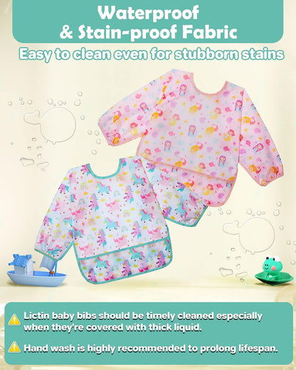 LICTIN Lätzchen mit Auffangschale 6-24 m x3