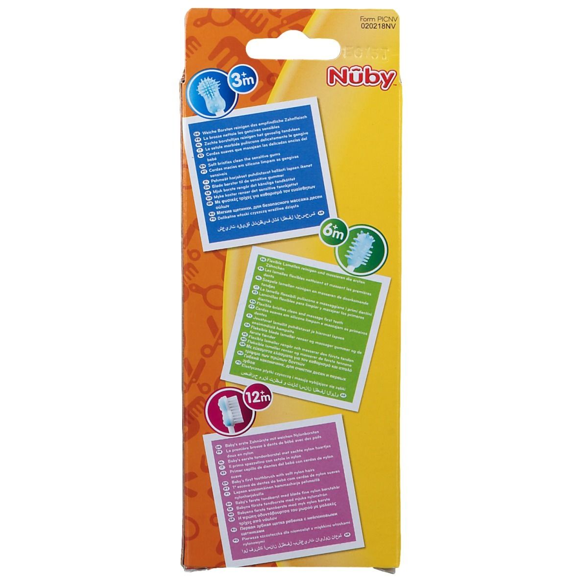 Nuby ID754 Zahnbürsten-Set, blau x3