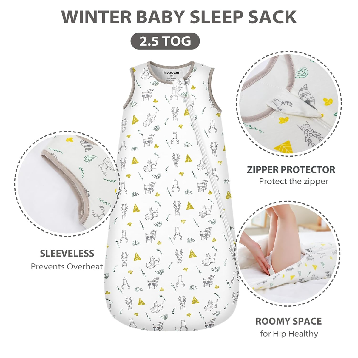 MOSEBEARS split pixie bag