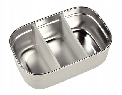 BEABA śniadaniówka lunchbox STAL nierdzewna 760ml z przegrodami, stalowy pojemnik na posiłki dla dzieci