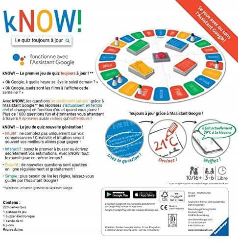 KNOW! gra planszowa J.FRANCUSKI, gra quizowa 10-16+ dla 3-6 graczy, wielokolorowa, stan powystawowy