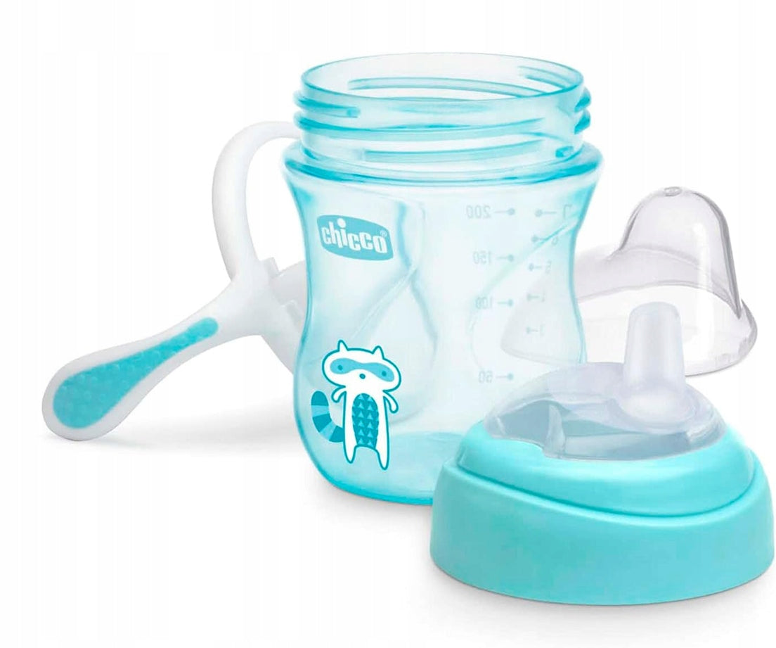 CHICCO Transition Cup Trinklernbecher mit Schnabel und Griffen 200 ml 4 m+