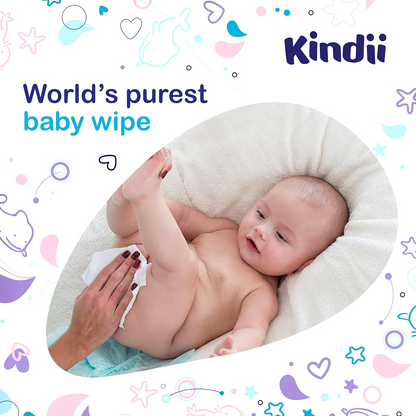 KINDII Pure Water 99 Feuchttücher mit Wasser x60
