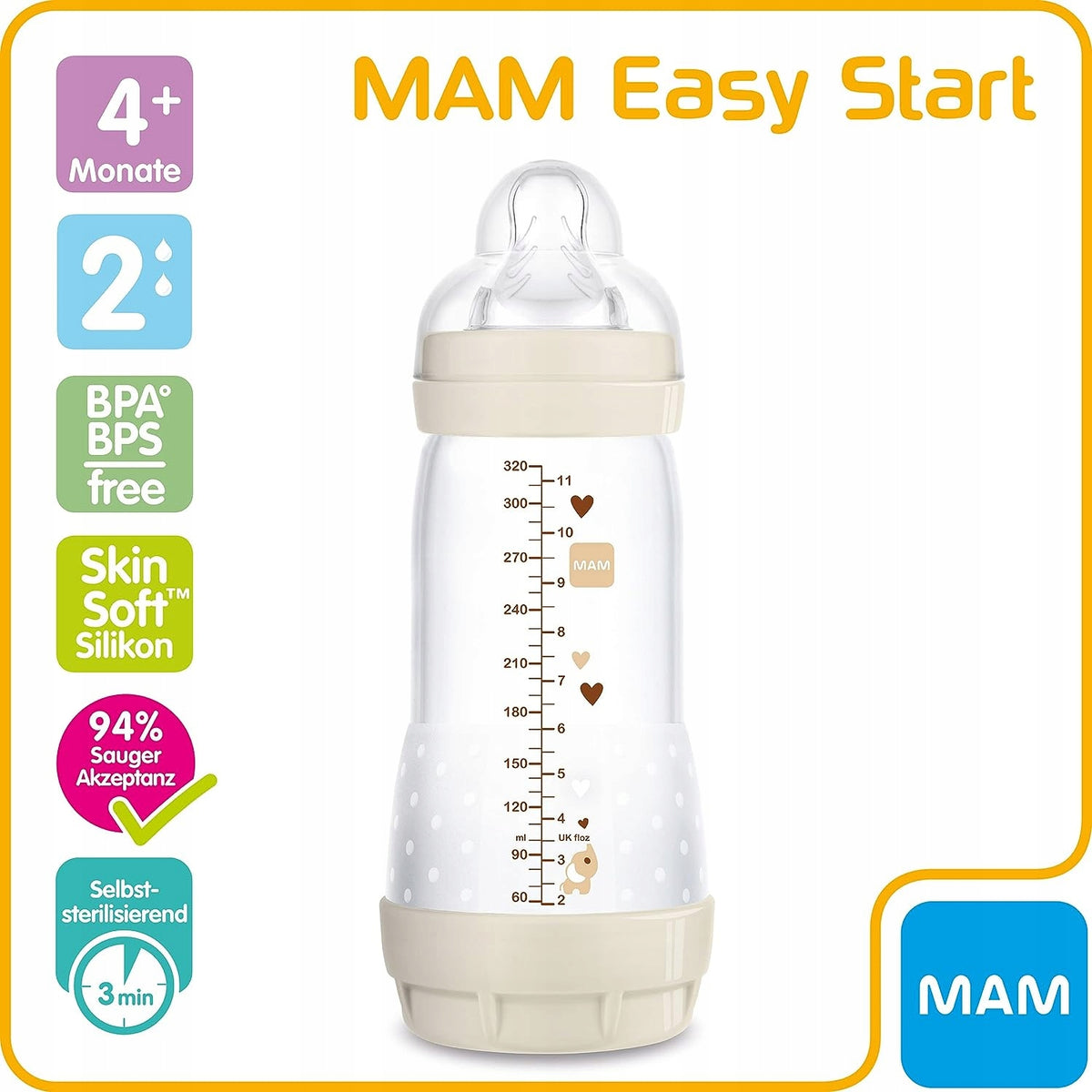 MAM Easy Start Anti-Colic Flasche 320 ml