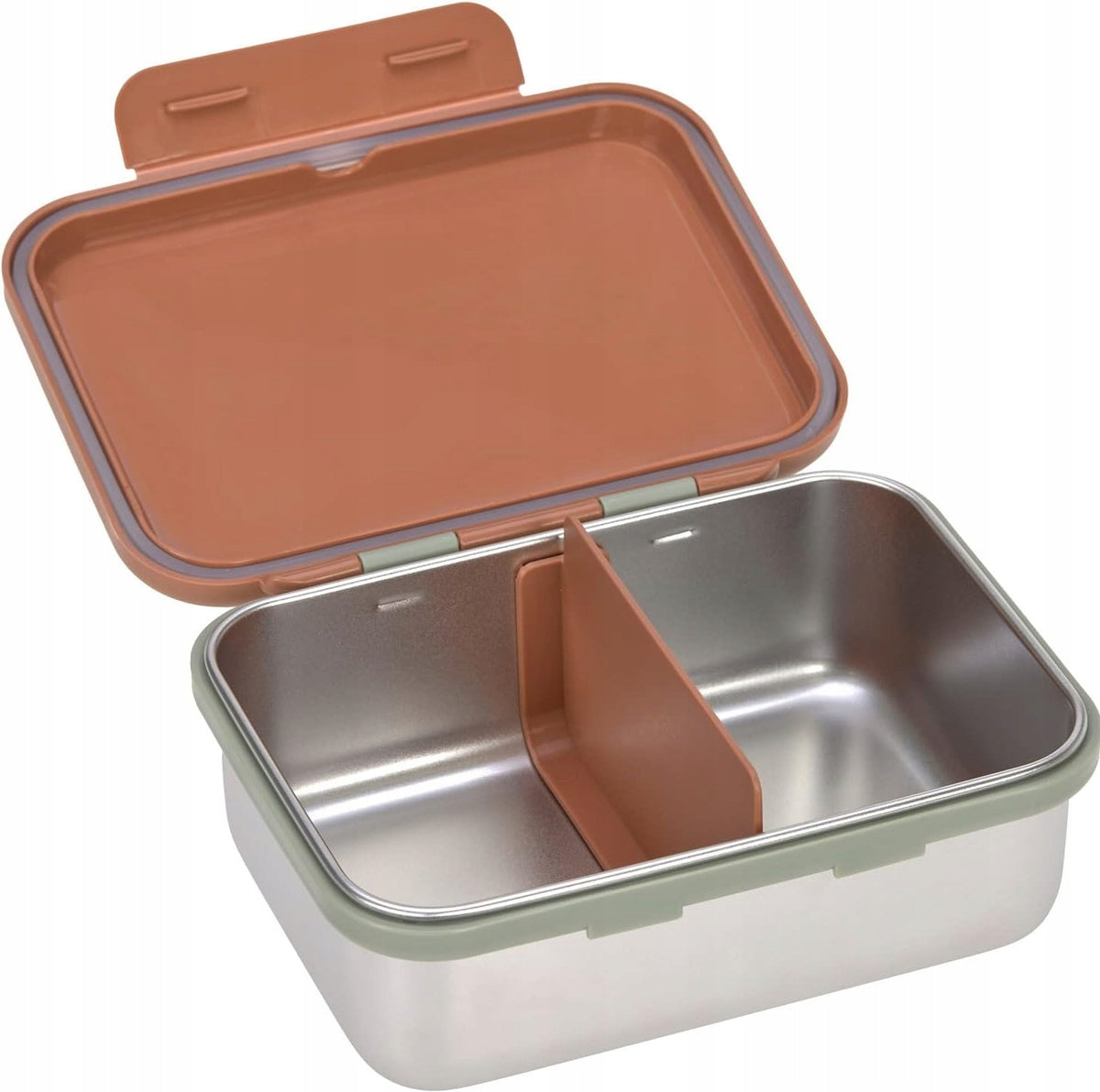 LASSIG Adventure PUDEŁKO ŚNIADANIOWE stal nierdzewna, karmelowe lunchbox z przegrodą