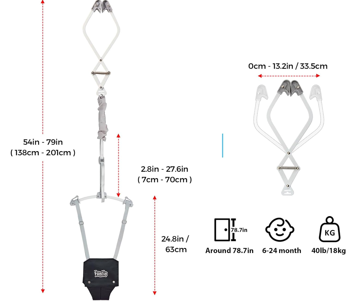 FUNLIO Türhopser 6-24 Monate bis 18 kg
