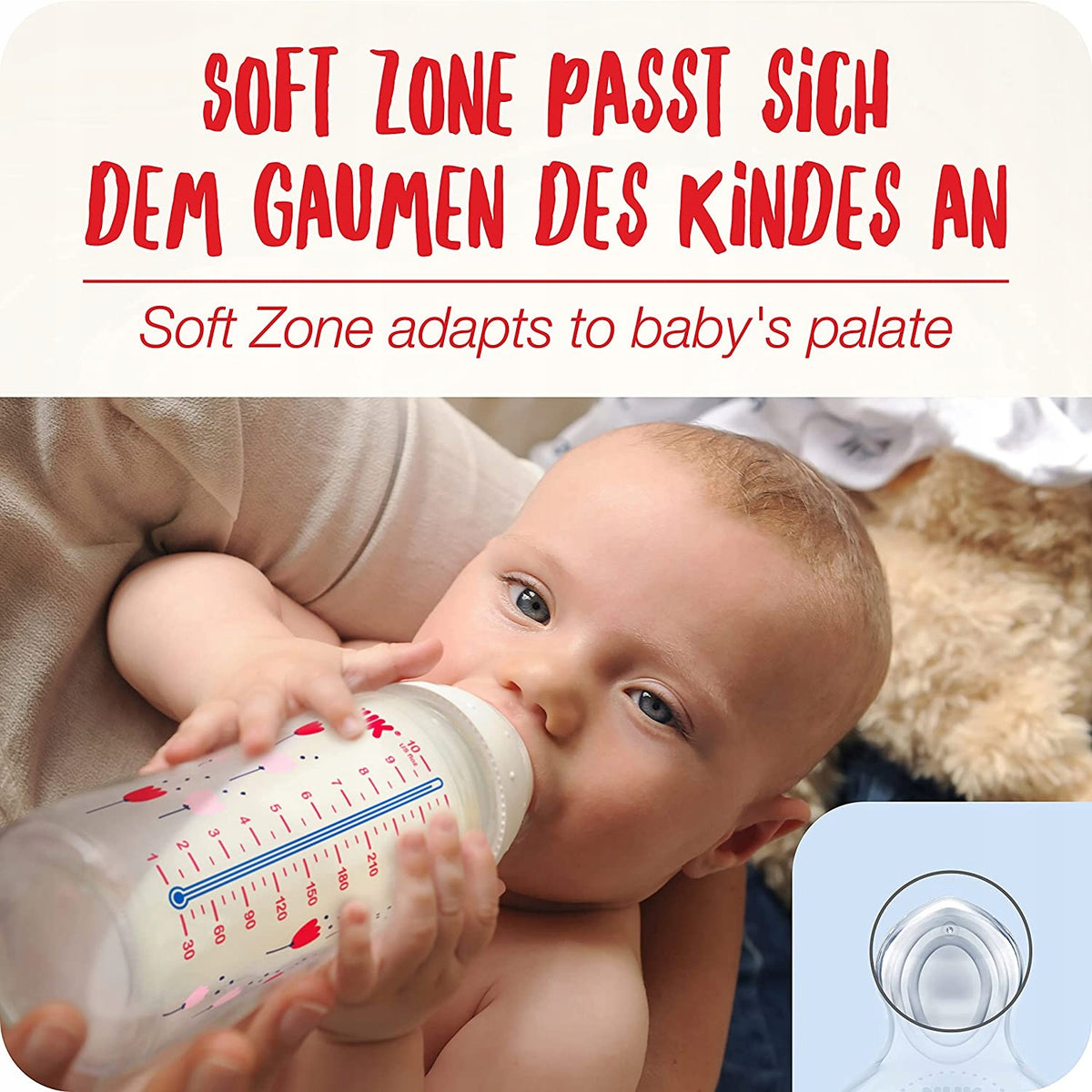 NUK NIGHT Flaschenset 2x 300 ml TEMPERATURKONTROLLE