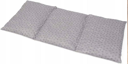 GRUNSPECHT poduszka termofor z pestkami wiśni 43 x 20 cm, szara, 3-komorowa poduszka do relaksu i rozgrzewania