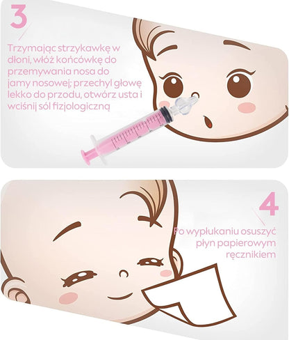 BABY AGE Nasendusche Spritze 2 Stück 10 ml