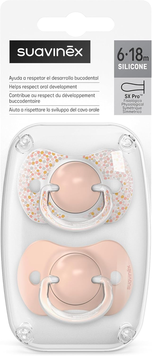 SUAVINEX succhietto calmante SX PRO x2 silicone 6-18 mesi