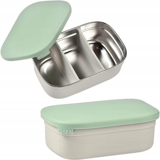 BEABA Lunchbox in acciaio inox 760ml con scomparti