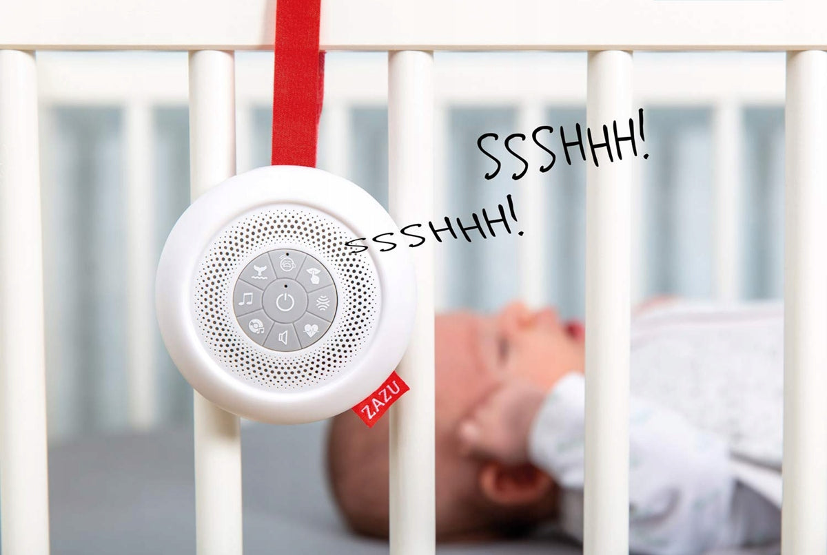 ZAZU Suzy Kompakter tragbarer Beruhigungshelfer für Babys mit Spieluhr 6 Melodien