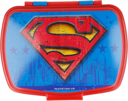 STOR Supermanbreakfast boxage 4 l+colour red/orangewidth 14 cm, length 17 cm, height 5.5 cmcapacity 620