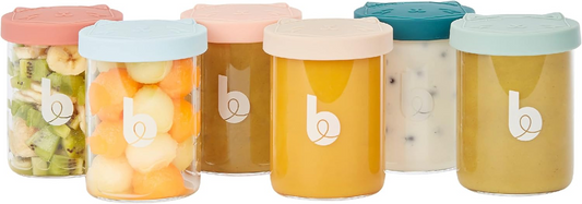 BABYMOOV ISY BOWLS recipiente DIN STICLĂ 6x250 ml