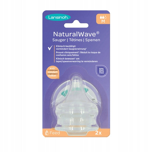 LANSINOH NaturalWave tettarelle per biberon 3m+