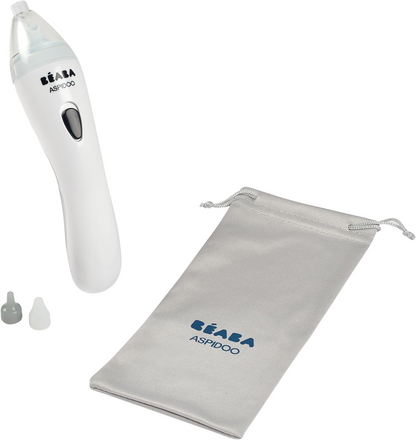 BEABA Aspidoo elektrischer Nasensauger 18,5 cm + 2 Aufsätze und Etui
