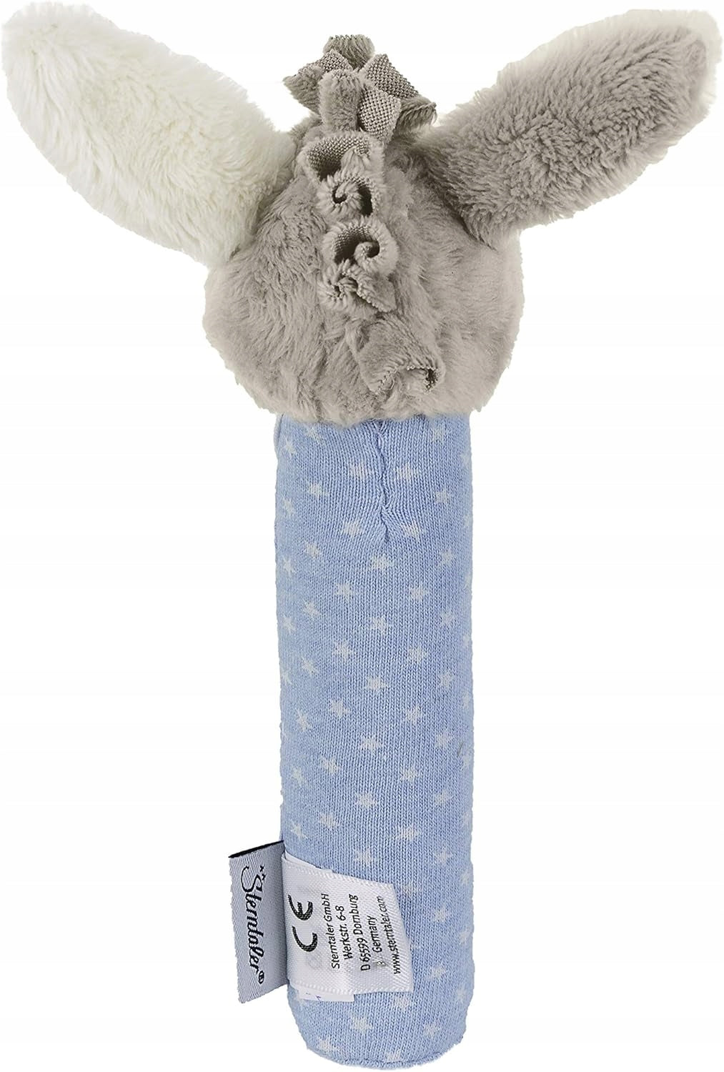 STERNTALER Osiołek Emmi zabawka z piszczałką 18 cm "N. szaro-niebieski osiołek dla niemowląt 0+