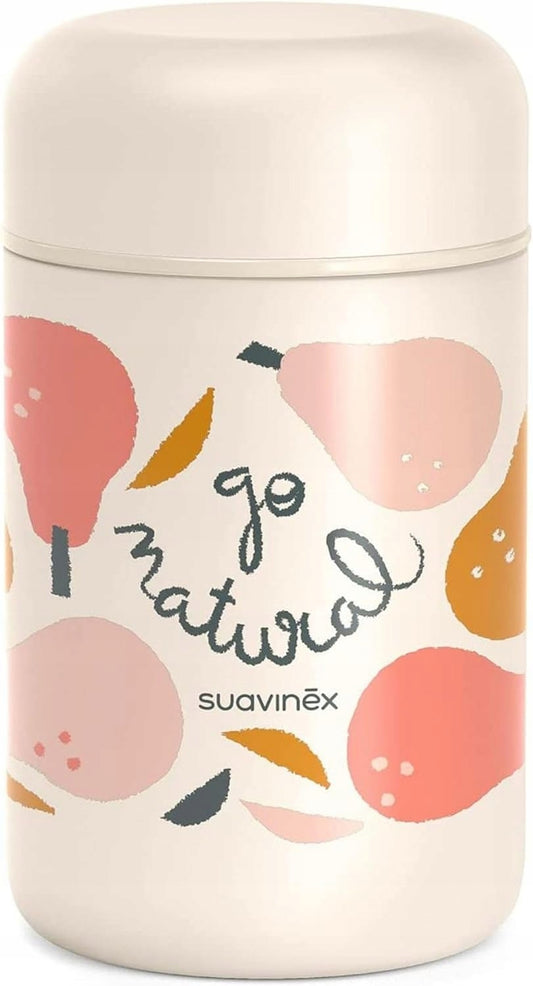 SUAVINEX Go Natural Thermo-Essensbehälter Edelstahl 400 ml