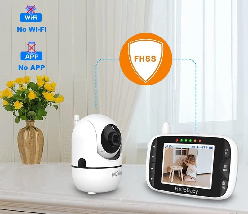 HELLO BABY HB65 дистанционно управлявана електронна бебефон 3,2" TFT LCD
