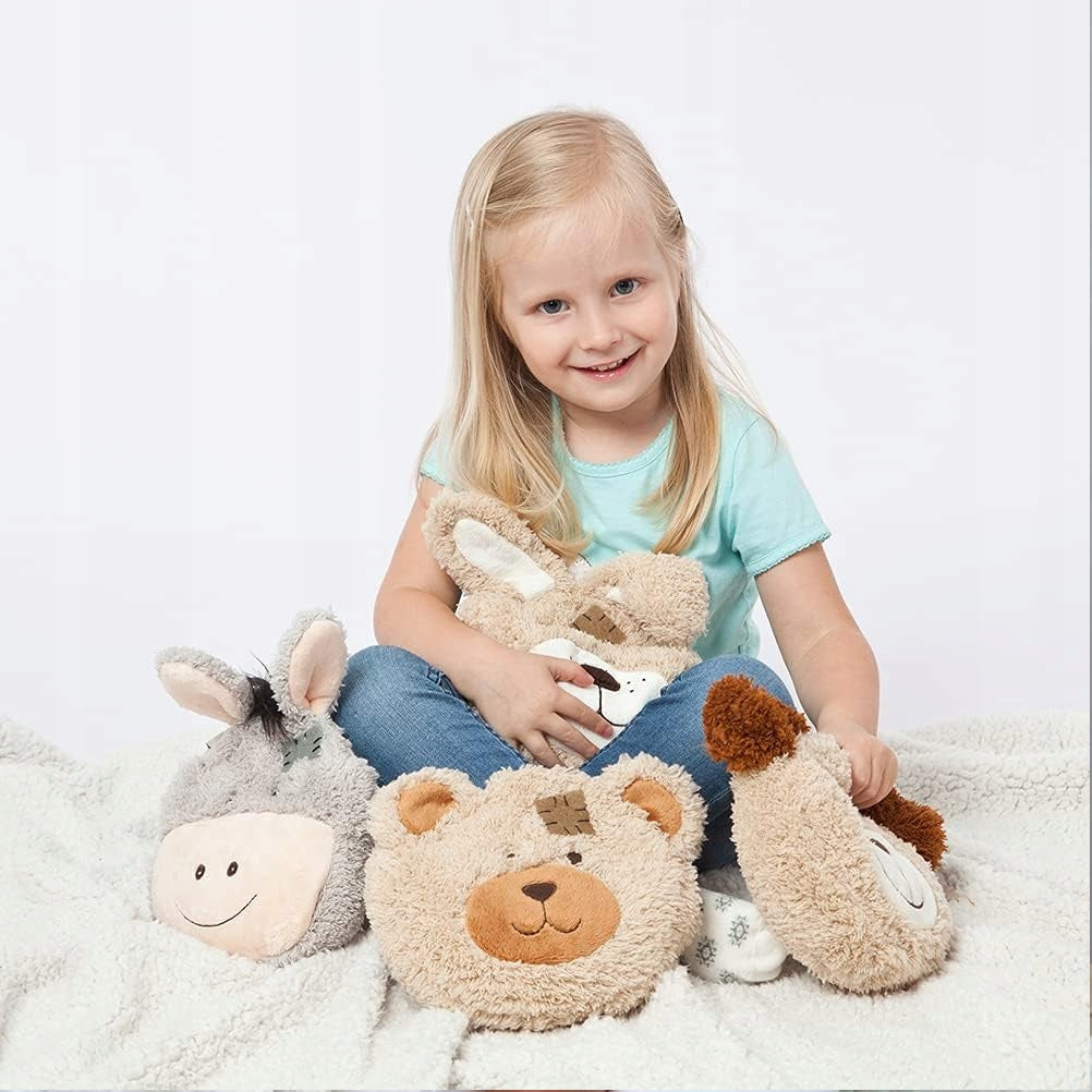GRUNSPECHT miś TERMOFOR z pestkami wiśni 22x22cm beżowy termofor przytulanka dla dzieci