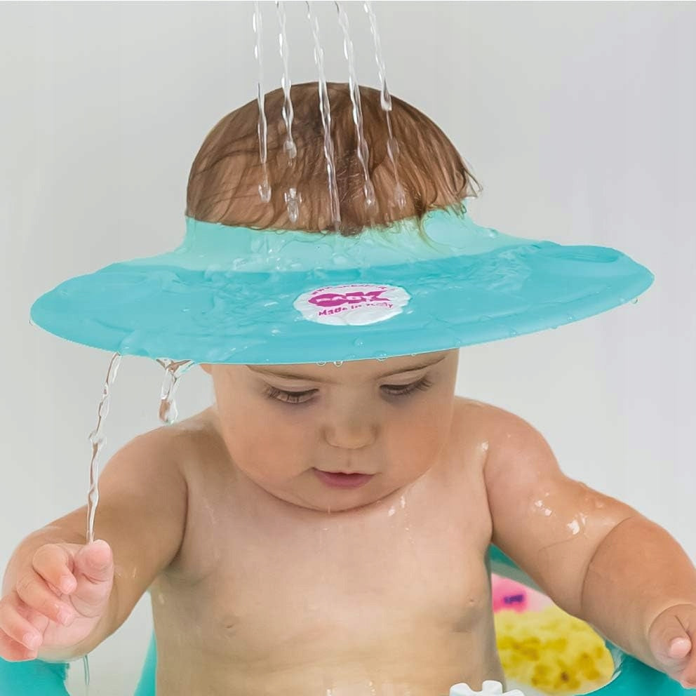 OKBABY Hippo rondo kąpielowe osłona dla dzieci turkusowa chroniąca oczy przed wodą i szamponem