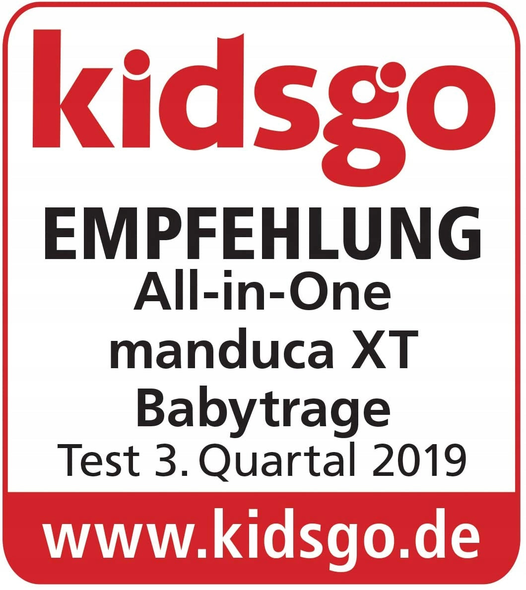 MANDUCA XT nosidełko klamrowe bawełna organiczna z rekomendacją Kidsgo All-in-One Babytrage