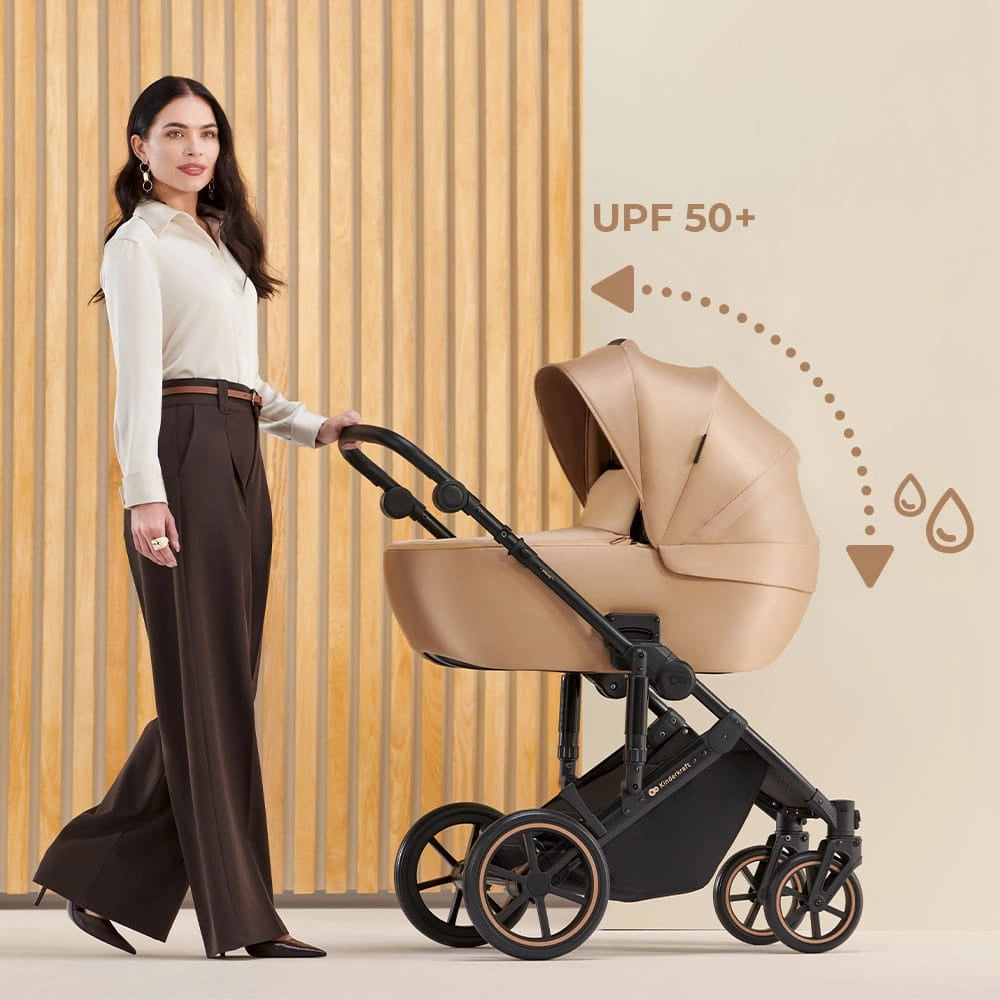 KINDERKRAFT PRIME2 PRO 3-in-1 Multifunktionskinderwagen bis 22kg + Babyschale MINK PRO