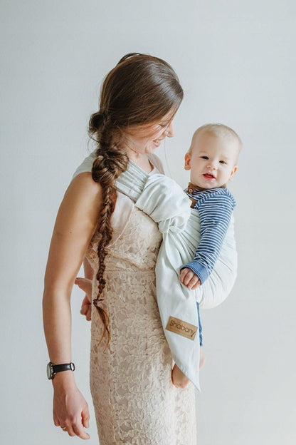 SHABANY Ring Sling Babytragetuch BIO-BAUMWOLLE