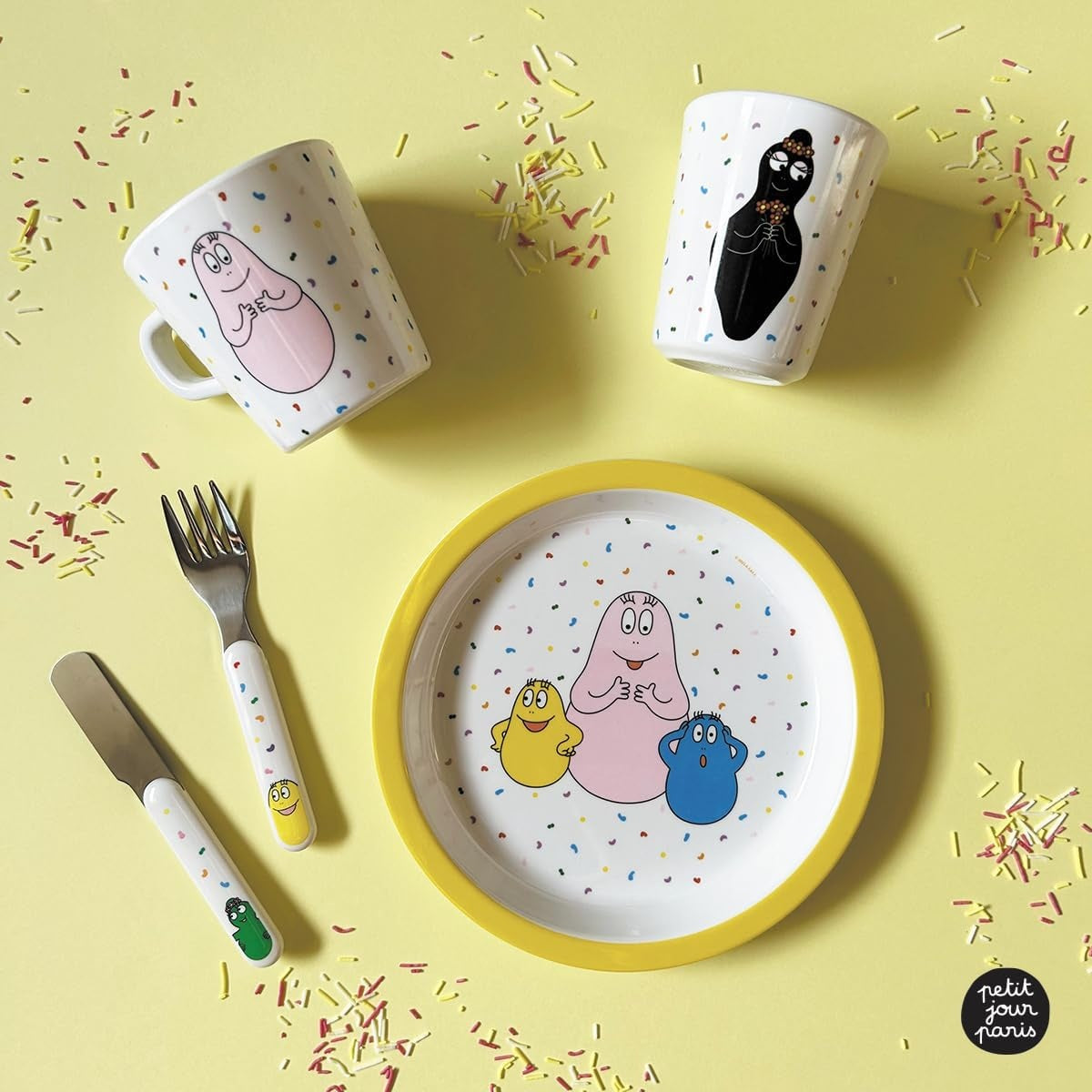 PETIT JOURS PARIS Dessertteller für Kinder BARBAPAPA 18 cm
