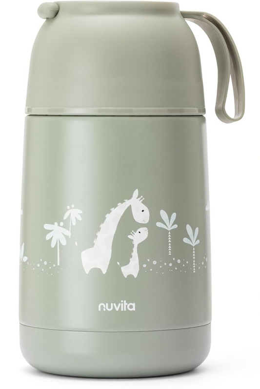 NUVITA 4475 Speisethermoskanne aus Edelstahl, 620 ml, 0+, GIRAFFEN